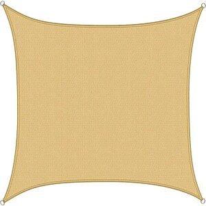 Plasa crem de umbrire 3 x 3 m, 180%, 4 inele