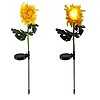 Set 2 lampi solare gradina crizantema galben