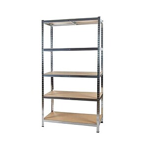 Raft metalic, 220x100x45 cm, 5 nivele, picioare antiderapante, greutate suportata 175 kg/polita