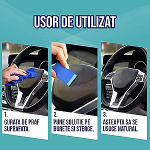 Solutie restaurare plastic auto detaliu 2