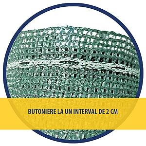 Plasa de umbrire verde alb rulou