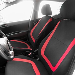Huse scaune auto rosii detaliu 1