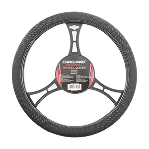 Husa volan auto 38 cm cu perle, negru