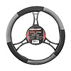 Husa volan auto 38 cm, negru si gri