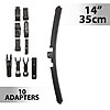 Ștergător de parbriz profesional multiadaptor, Carguard - 14" / 35 cm