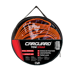 Chingă de tractare auto 4 m cu cârlige, Carguard - 2,5 tone