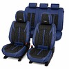 Huse auto Deluxe albastru închis și negru - set complet