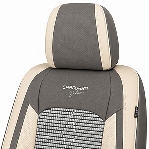 Huse auto Deluxe gri deschis și gri închis - imagine 4
