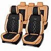 Huse auto Deluxe maro caramel - set complet