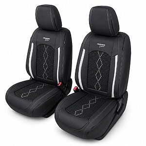 Huse auto Deluxe negru și alb - imagine 2