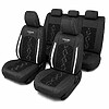 Huse auto Deluxe negru și alb - set complet