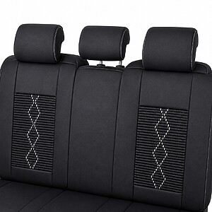 Huse auto Deluxe negru și alb - imagine 5