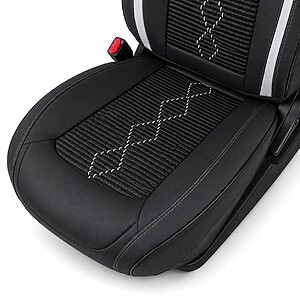 Huse auto Deluxe negru și alb - imagine 7
