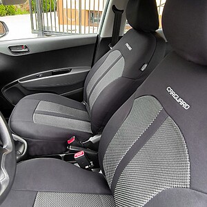 Huse premium scaune auto gri si negru - imagine 2