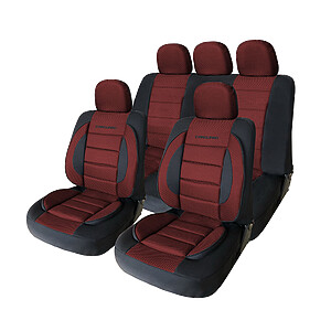 Huse premium scaune auto rosu si negru