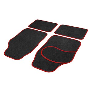 Set covorase auto textile universale, negru si rosu