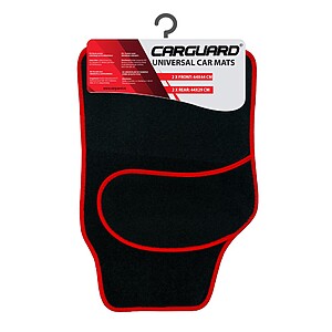 Set covorase auto textile universale, negru si rosu - imagine 2
