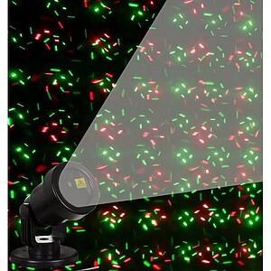 Proiector laser de Craciun, rosu si verde, cu tarus pentru gradina